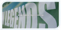 7 metre by 2.4 metre white vinyl banner for outdoor display